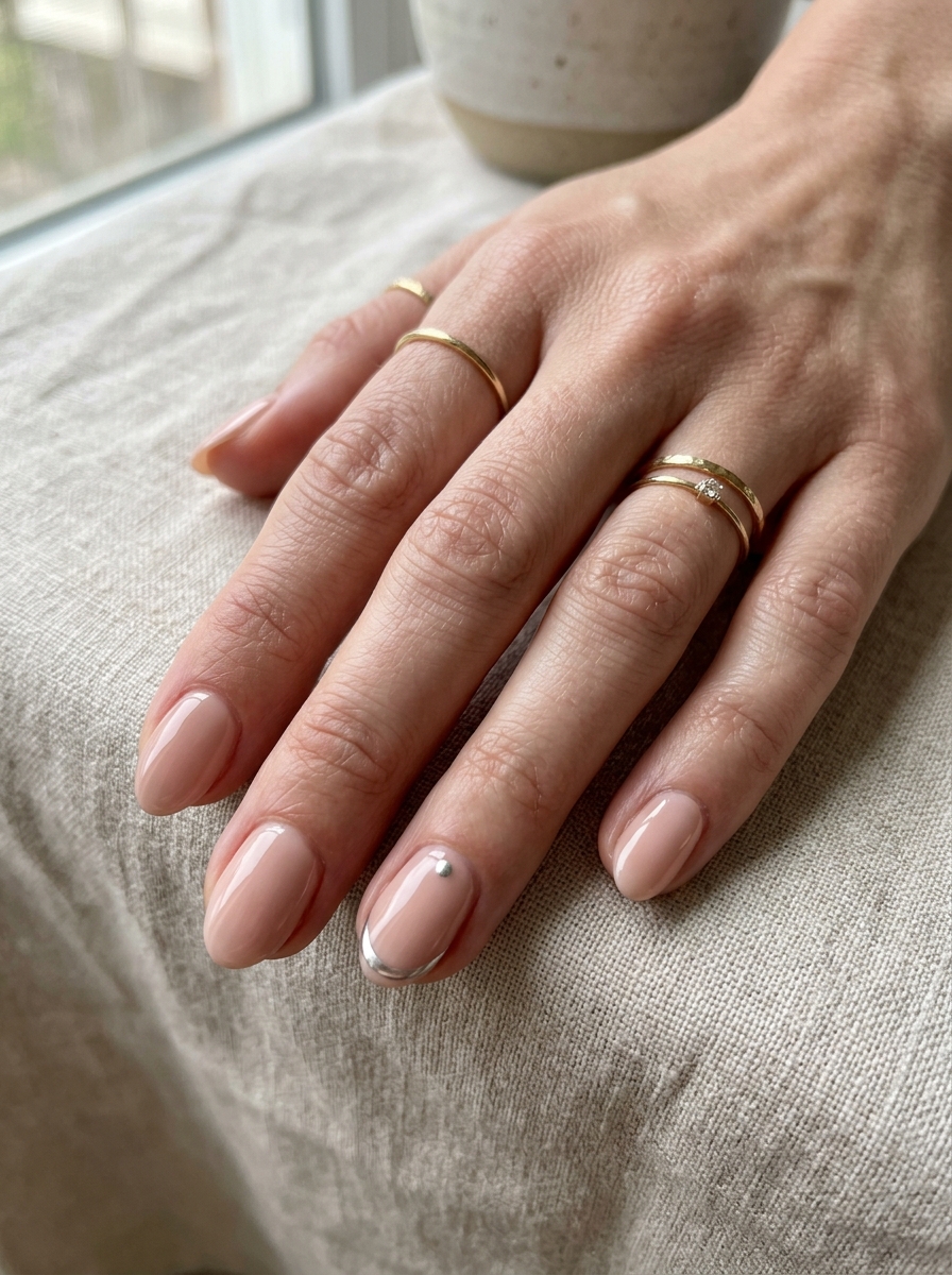 Metallic Accent Nails als Cool Nails Inspiration 2026
